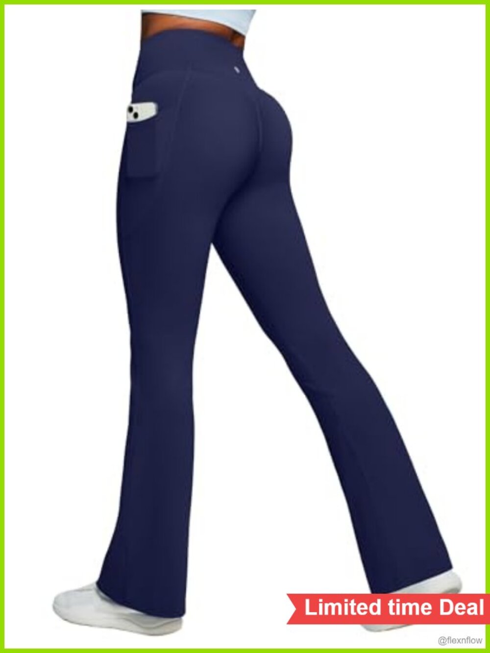 Mini Flare Leggings Buttery Soft High Waist Butt Lifting Yoga Pants Pockets